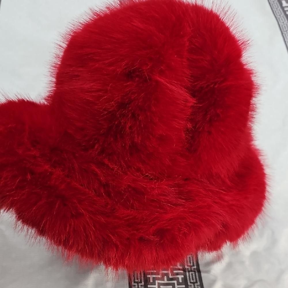 Luxurious Red Fur Hat